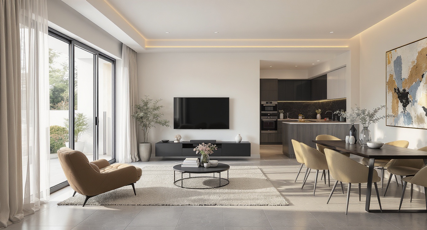 Modern Open-Plan Living & Dining — Morning Light